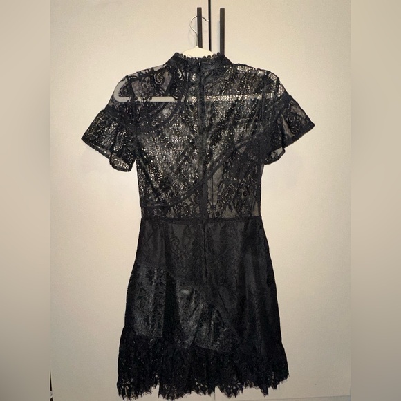 NWOT ASOS Black Lace Dress Size US 6 - Picture 4 of 4